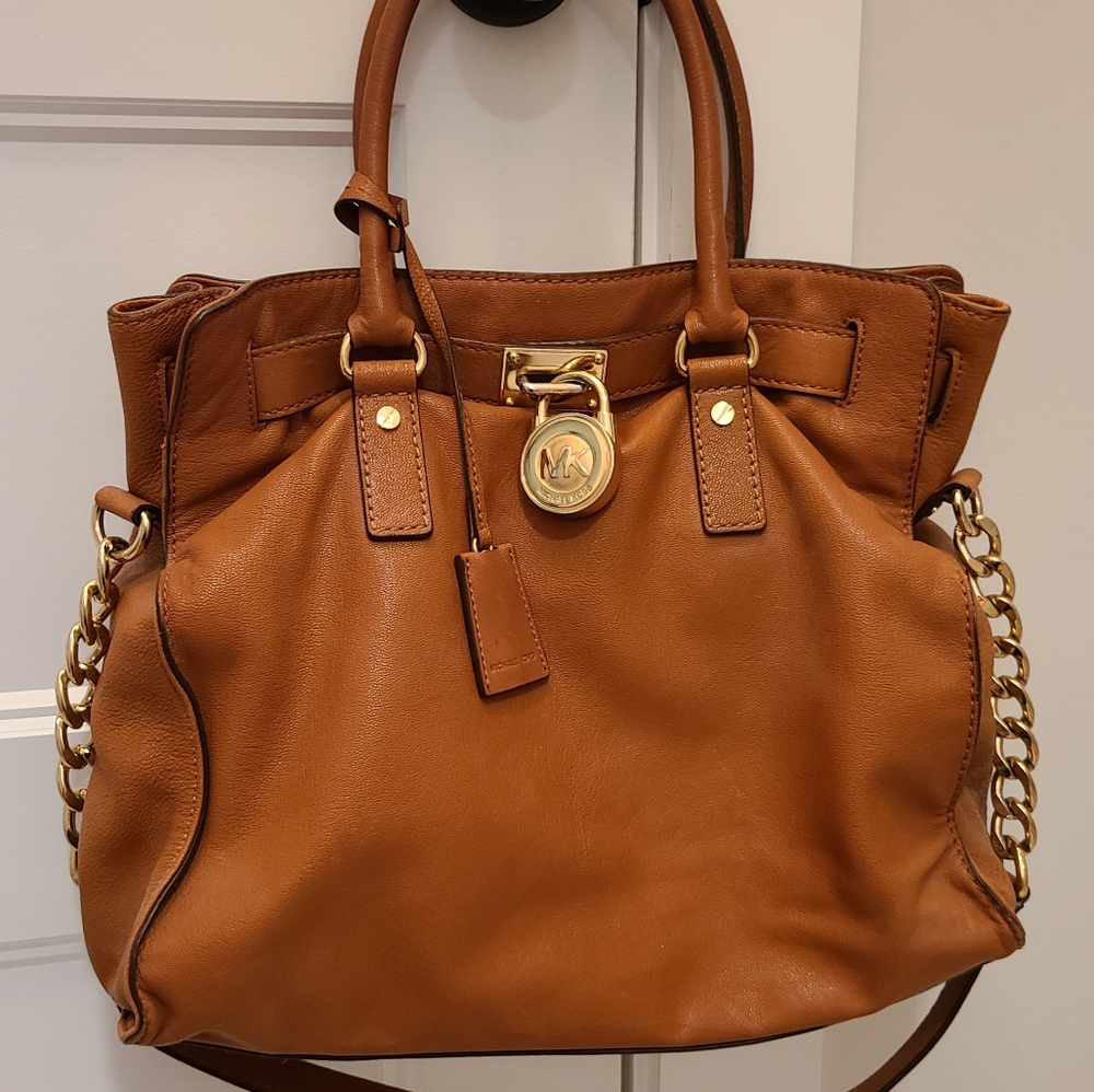 Brown leather Michael Kors purse